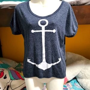 Blushed hi-lo anchor top